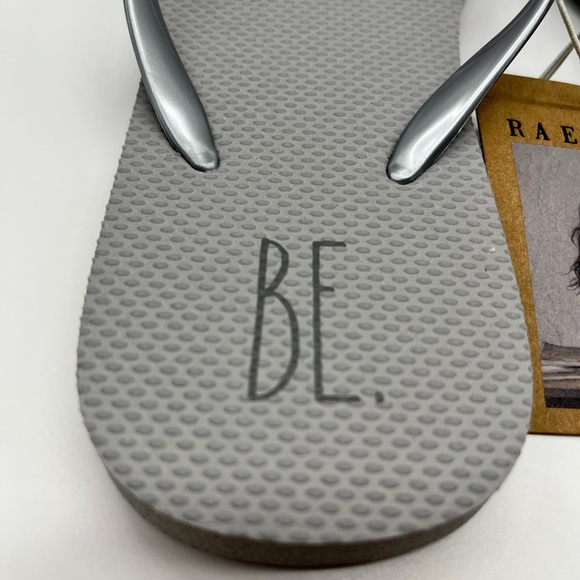 Rae dunn silver flip flops nwt- sold - Picture 5 of 5